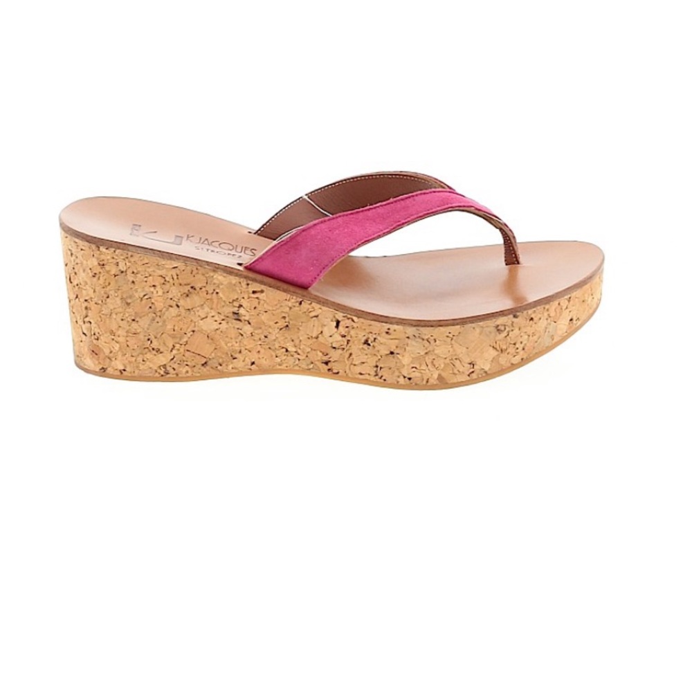 K Jacques wedge sandals